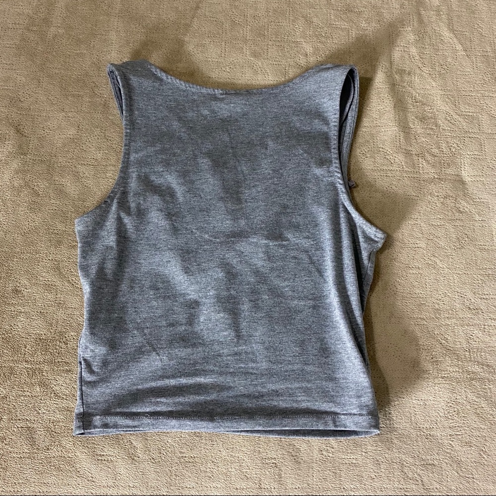 Topshop Gray Crop Top - Picture 4 of 8